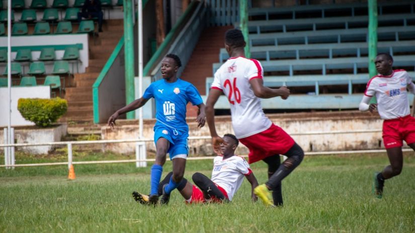Rowland Makati (blue) in action in a previous match © Nairobi City Stars