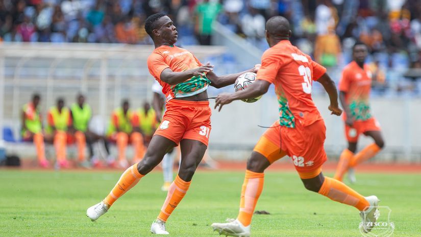 Vincent Oburu controls the ball in a past match © Zesco United
