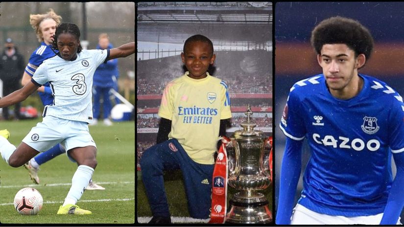 Silko Thomas, Leo Messo, Tyler Onyango © Chelsea, Arsenal, Everton