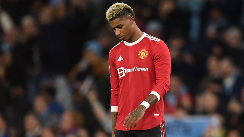 Marcus Rashford is having a difficult season (©AFP)