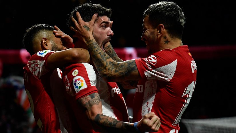 Red and white celebrations at Wanda Metropolitano (©AFP)