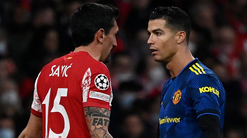 Atletico defender Stefan Savic will try to stop Cristiano Ronaldo tonight (©AFP)