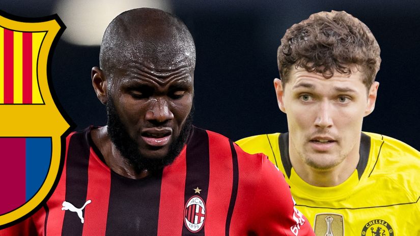 Future teammates: Franck Kessie and Andreas Christensen (©AFP)