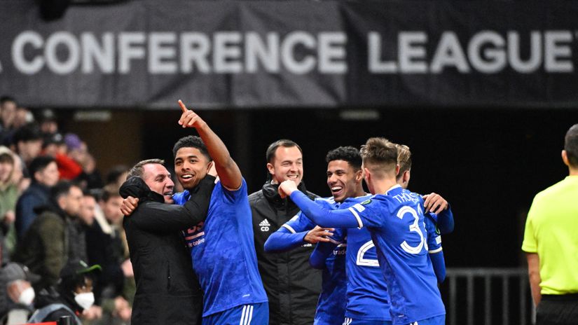 Leicester City celebrating (©AFP)