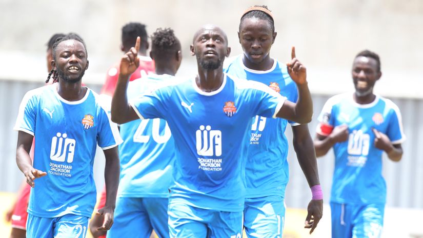 Nairobi City Stars players celebrate after scoring © Mozzart Sport 