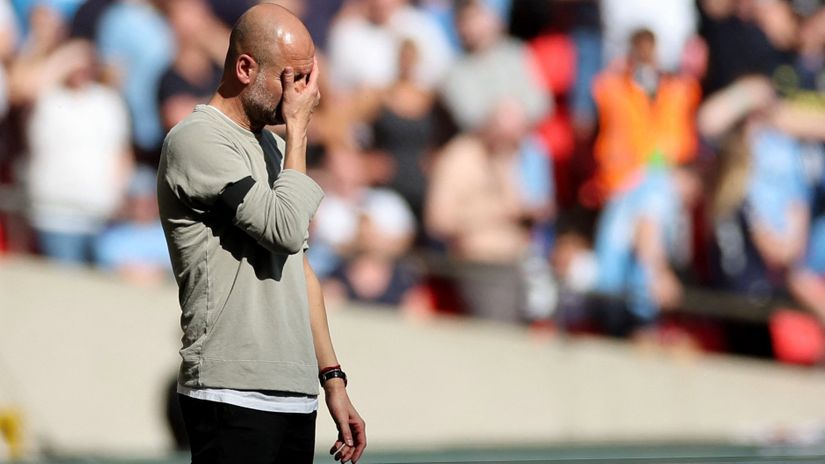 Terrible day for Pep Guardiola (©Getty images)