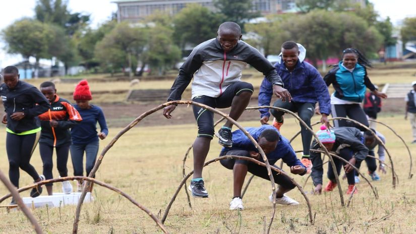Athletes at one of the Team Kenya camps  