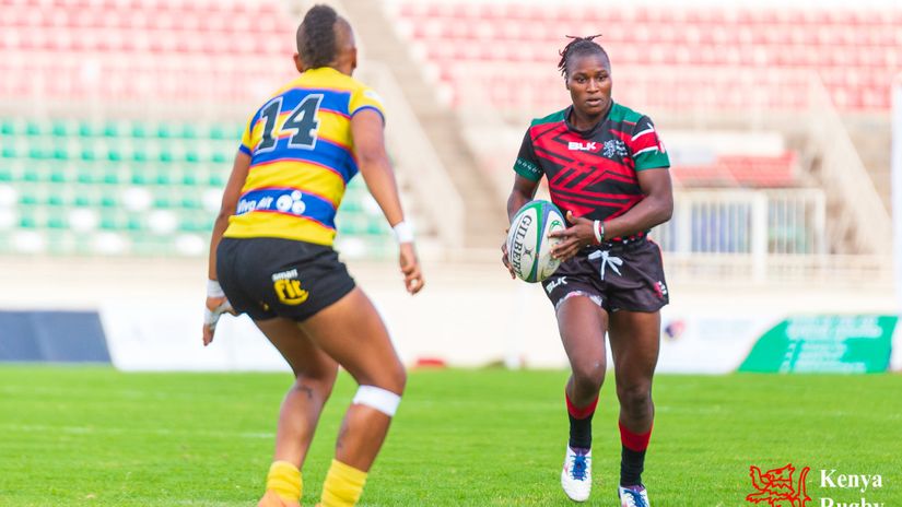 Janet Okello in action in a previous match © Kenya Rugby Union