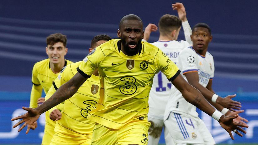 Rudiger after scoring against Real Madrid (©Gallo Images)