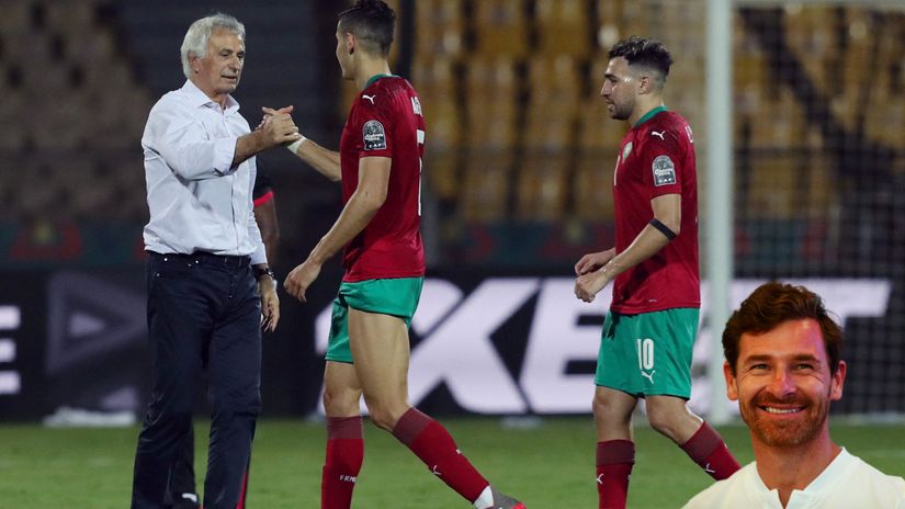 Halilhodzic greets his players, but it seems that Villas-Boas is about to replace him in the dugout (©Gallo images/Getty images)