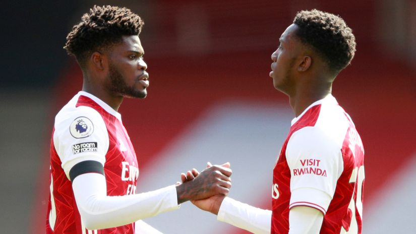 Arsenal's Black Stars: Thomas Partey and Eddie Nketiah (©Getty Images)