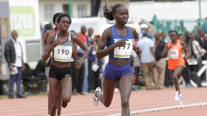 Irene Cheptai trails Vivian Cheruiyot in a past race © Mozzart Sport 
