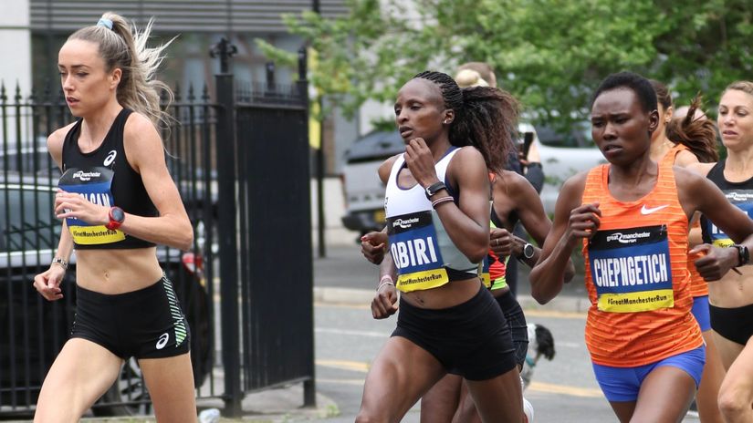 Eilish McColgan, Hellen Obiri and Ruth Chepngetich © Courtesy 