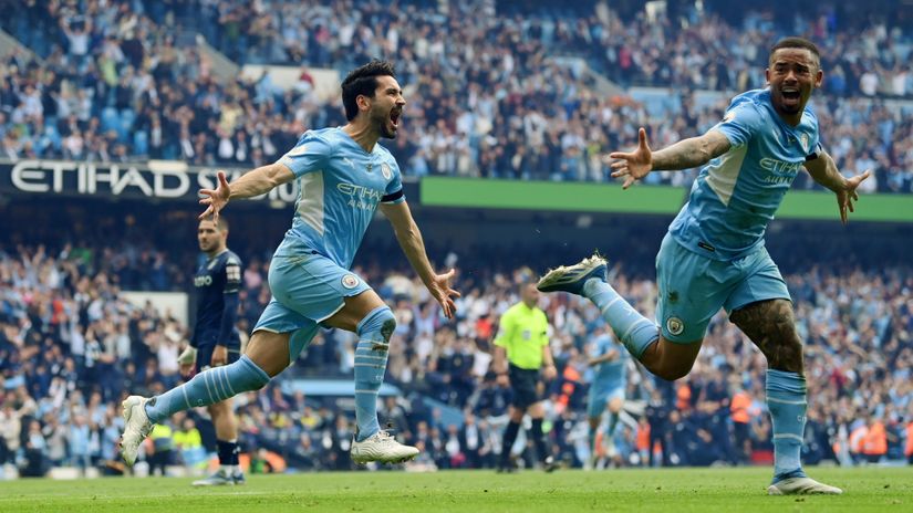 Gundogan celebrates after scoring the title-worth winner (©Getty images)
