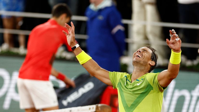 Nadal after beating Djokovic last night (©Gallo Images)