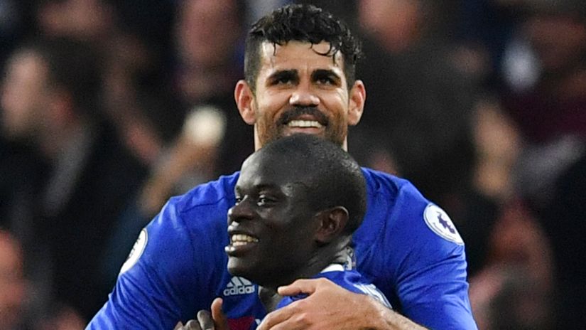 What happened when Diego Costa asked Kante for a hug while naked?