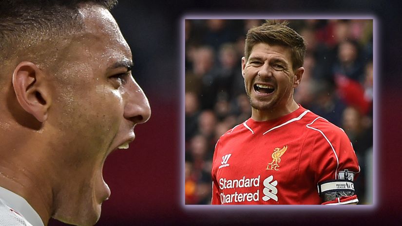 Diego Carlos admires Steven Gerrard (©AFP)