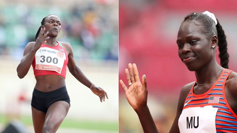 Moraa coming face to face with Athing Mu in Rome Diamond League