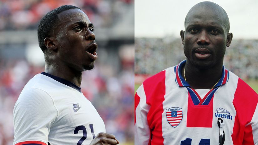 Timothy and George Weah (©Getty Images)