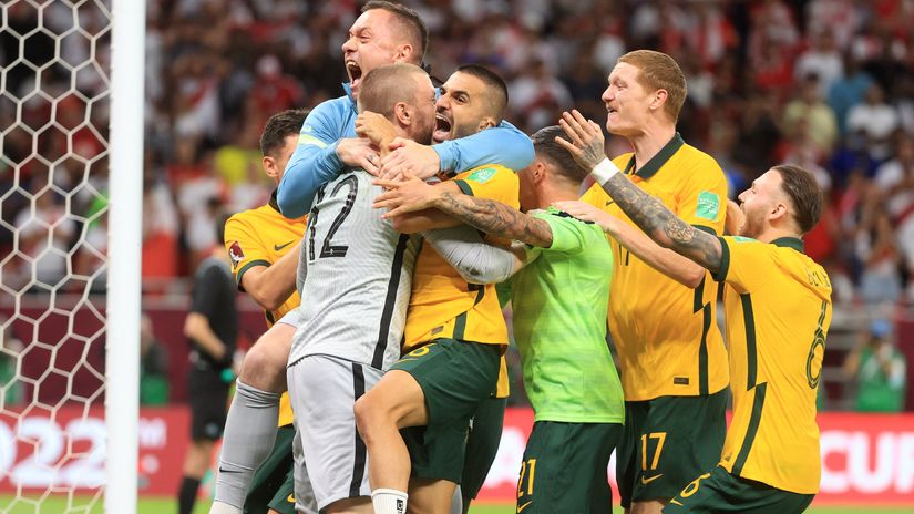 Aussies celebrating (©Gallo Images)