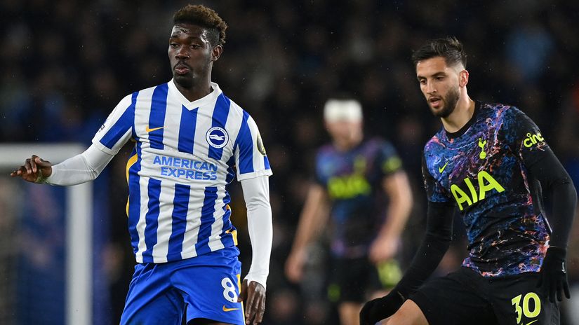 Future teammates: Yves Bissouma and Rodrigo Betancur (©AFP)
