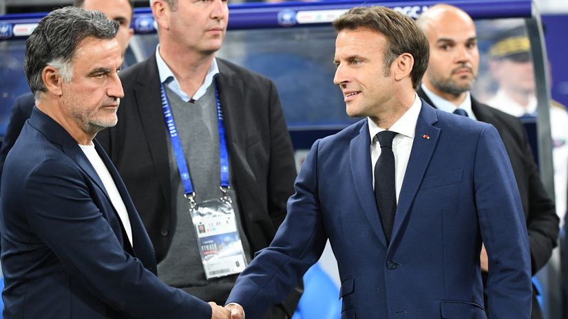 Galtier with France president Marcon (©AFP)