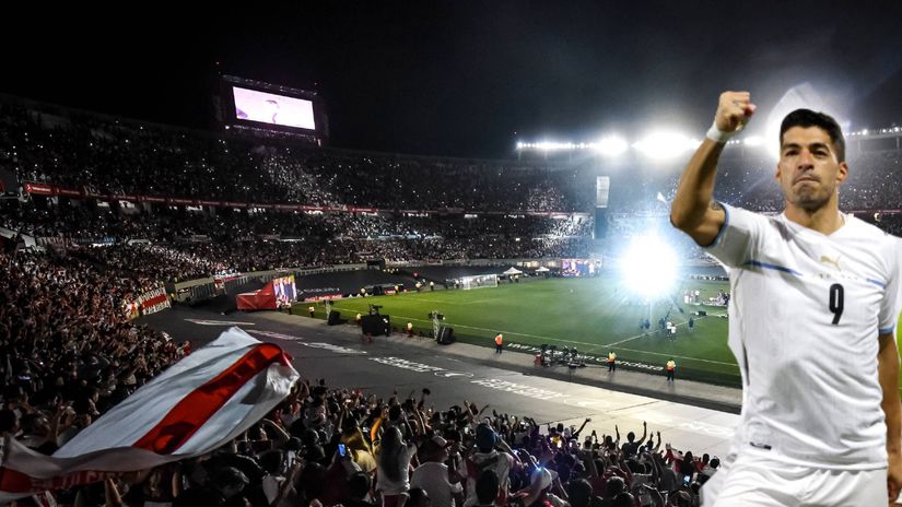 Lusi Suarez arrives to Monumental (©Getty images)