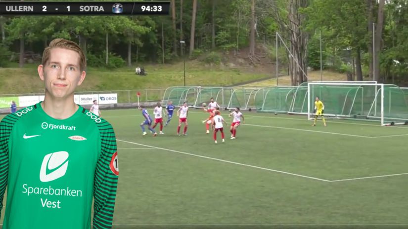 Keeper scoring a jaw-dropping stoppage-time overhead equalizer? Common thing in Norwegian's third tier