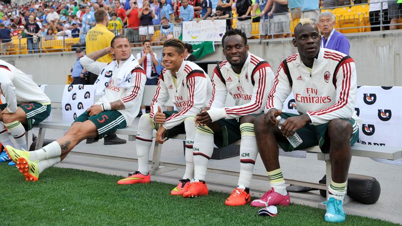 Mexes, Mastour, Essien & Balotelli back in 2014 (©Gallo Images) 