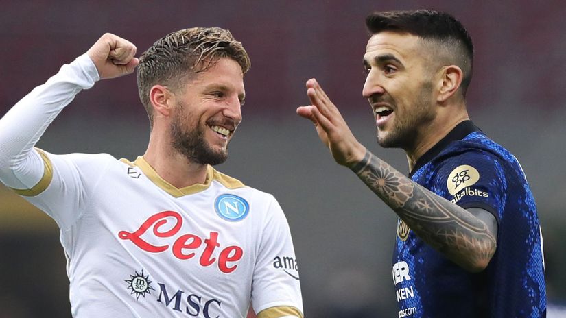 Headed to Marseille: Dries Mertens and Matias Vecino (©Getty Images)