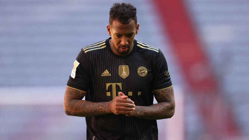 Jerome Boateng while playing for Bayern Munich in 2021 (©Alexander Hassenstein/Getty Images)