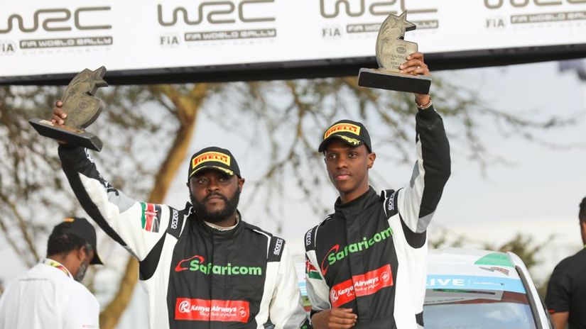 McRae Kimathi (R) and co-driver Mwangi Kioni © Courtesy 