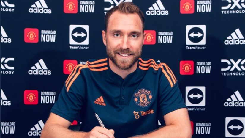 Christian Eriksen (©twitter/ManUtd)