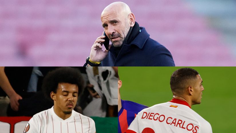 Monchi (top), Kounde (bottom left) & Diego Carlos (bottom right) (©Gallo Images/AFP)