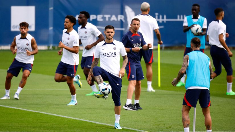 PSG players at training (©Gallo Images)