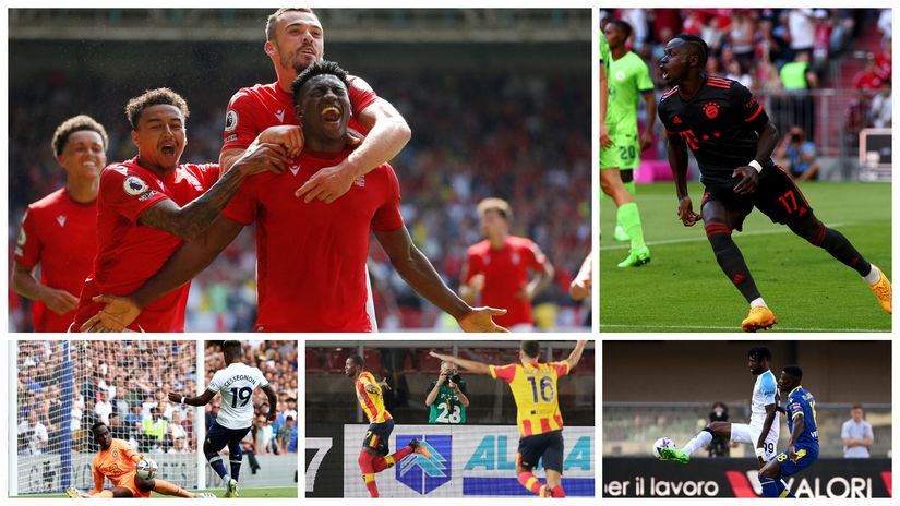 Awoniyi, Mendy, Mane, Ceesay and Anguissa in action (©Getty images sport/Gallo images/AFP)