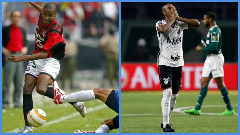 Fernandinho in 2005 and 2022 (©Ricardo Moreira/Getty Images)
