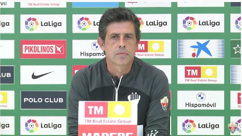 Alberto Gallego ahead of his LaLiga debut on Monday night (©Elche Club de Fútbol/YouTube)