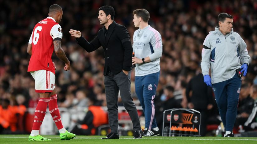 Gabriel and Arteta (©Shaun Botterill/Getty Images)