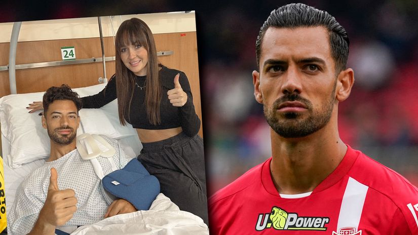 Pablo Mari and his post from the hospital bed (©AFP/Pablo Mari)