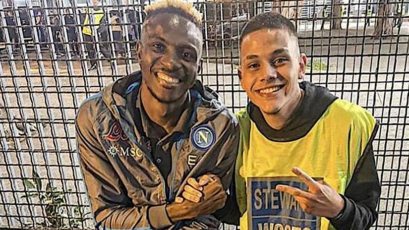 Matteo loves Osimhen so much that he doesn't mind losing his job just to talk to his favourite footballer