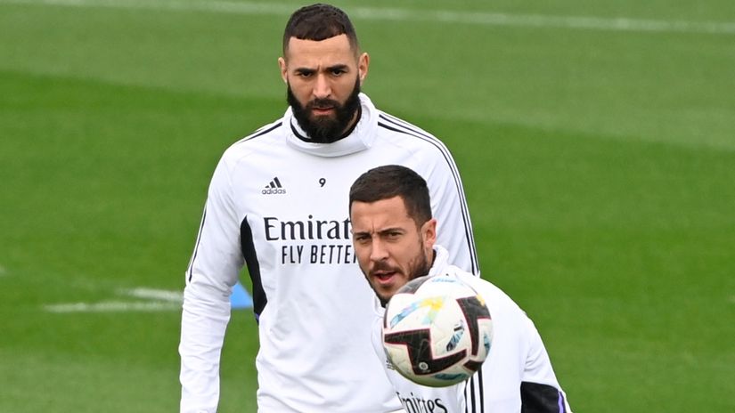 Karim Benzema and Eden Hazard won't play against Celtic on Wednesday (©AFP)