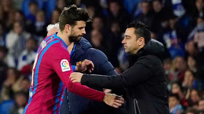 Pique & Xavi (©Gallo Images)