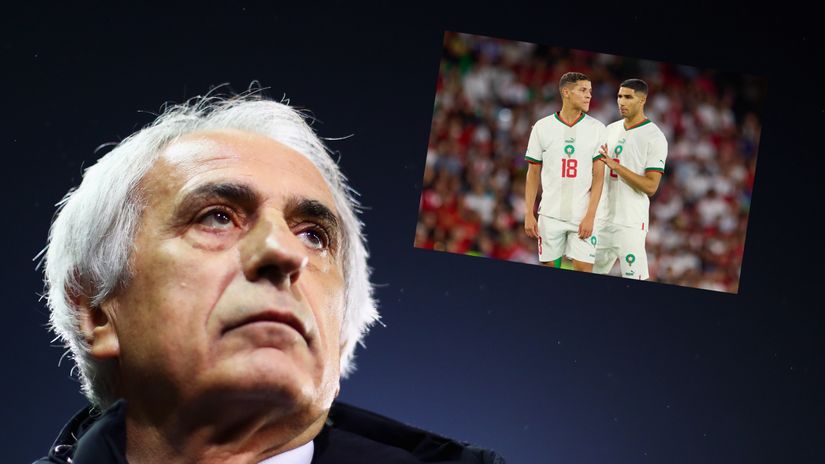 Vahid Halilhodzic (left) and Hakimi with Amine Harit (©Getty images sport)