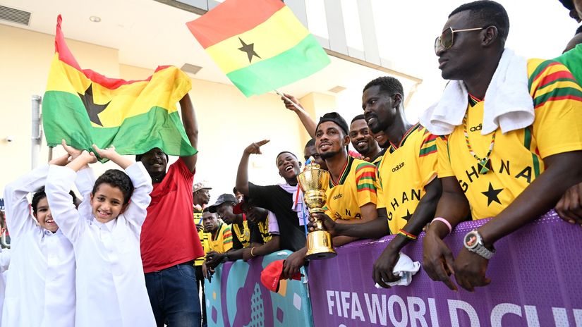 Ghanaian fans in Qatar (©Kirill KUDRYAVTSEV / AFP)