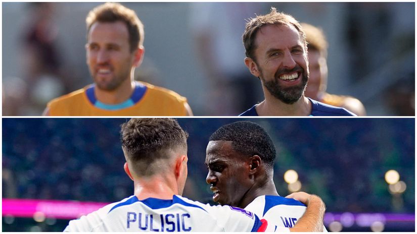 Kane & Southgate (top), Pulisic & Weah (bottom) (©Gallo Images))