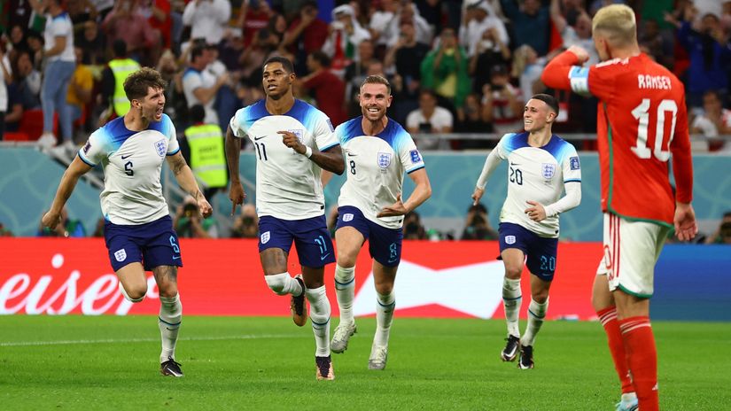 English footballers celebrating (©Gallo Images)