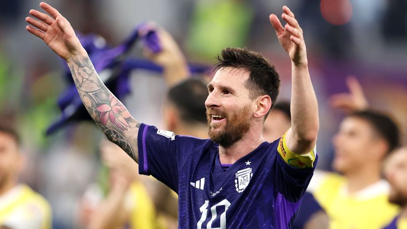 Messi celebrates after all (©Getty images sport)