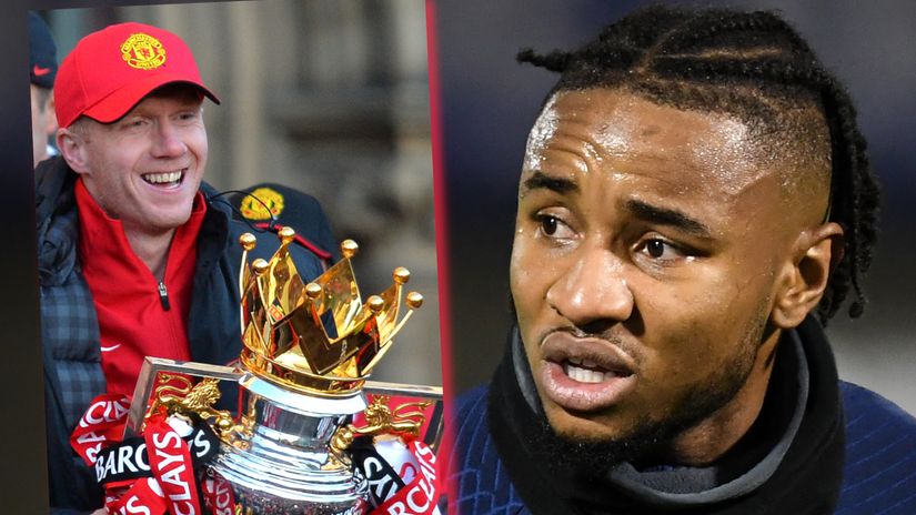 Paul Scholes admires Nkunku's talents (©AFP)