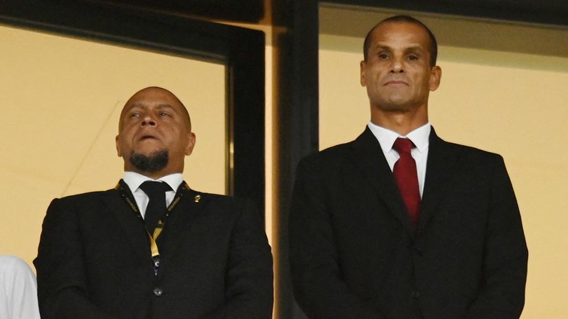 Brazil legends - Roberto Carlos (left) & Rivaldo (right) (©Gallo Images)